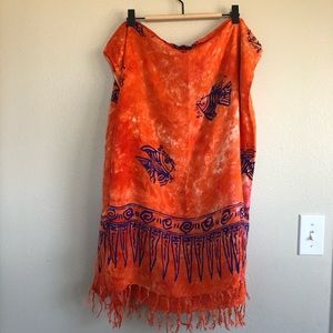 Orange and Blue Sarong